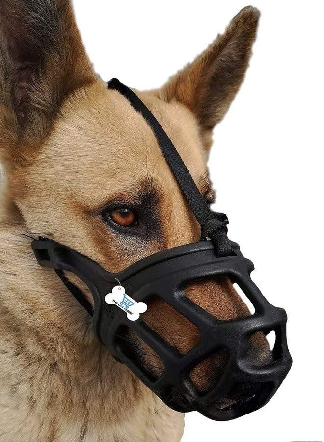 THE DDS STORE Dog Muzzle, Basket Muzzle for Biting, Chewing and Scavenging, Humane Cage Mouth Cover, Perfect for Grooming and Training Small, Medium, Large Aggressive Reactive Dogs (Red, X-Small) - Image 1